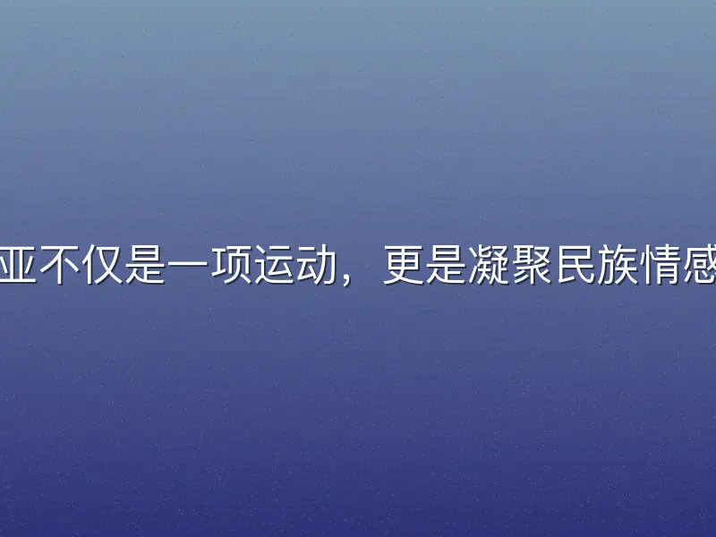 足球在几内亚不仅是一项运动，更是凝聚民族情感的文化符号